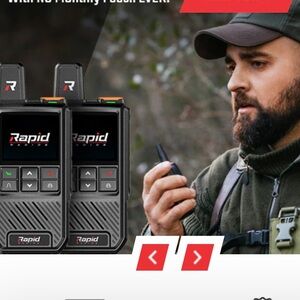 Rapid Radios Nationwide PTT Walkie Talkies Set/2 & Bonus Faraday Bag New In Box!